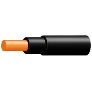 Stranded Copper Cable Single Core 6 sq mm, 0.6/1kV, Solid, PVC 85°C Insulated, Black Color, 2000 meter Packaging | SCC