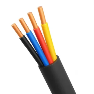 Stranded Copper Cable 4 Core 1mm, 300/500V, Solid, PVC 85°C Insulation, Black Color, 50 meter Length | SCC