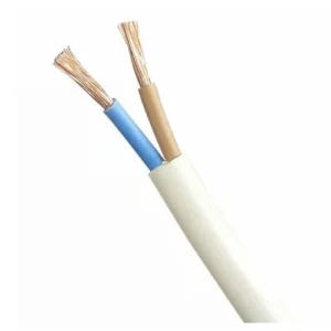 كابل 1 ملي خطين جهد منخفض 300/500 فولت، موصل نحاس شعر معزول ومغلف PVC | نحاسكم