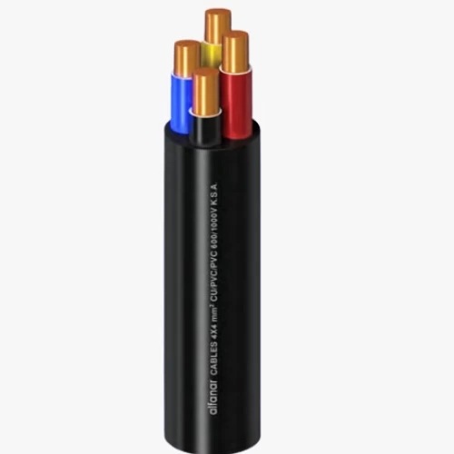 Multicore Cable Solid Copper Four Cores Size 2.5 mm² Diameter 11.8 mm 300/500 V Length 1000 M Black Color