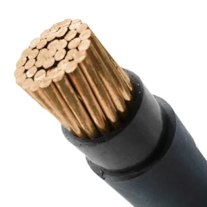 كابل نحاس مجدول خط واحد 120 ملي 0.6/1 كيلو فولت، نحاس مجدول، عزل PVC، لون اسود، طول اللفة 1000 متر | رسكاب