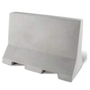 Concrete Jersey Barriers Size 100*100*50 cm Gray Without Hook, Two Forklift Opening for Lifting and Slotted Drain Holes