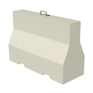 Concrete Jersey Barriers Size 100*100*50 cm Gray With Single Hook, Two Forklift Opening for Lifting and Slotted Drain Holes