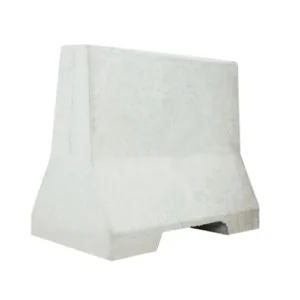 Concrete Jersey Barriers Size 120*100*55 cm Gray Without Hook, Single Forklift Opening for Lifting and Slotted Drain Holes