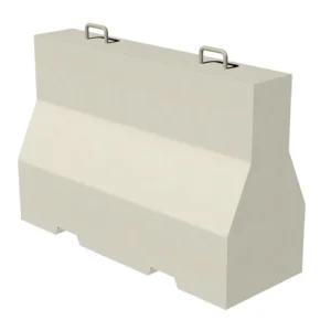 Concrete Jersey Barriers Size 200*250*80 cm Gray With Two Hook, Two Forklift Opening for Lifting and Slotted Drain Holes