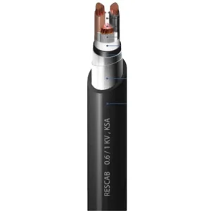 3 Phase Stranded Copper Electrical Cable, 120mm Size, 0.6/1kV, STA Armed, XLPE Insulation, PVC Sheath, 500 meter | RESCAB