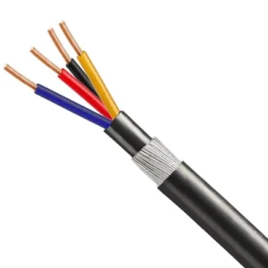 Electric Cable Solid Copper 6mm 4 Cores 0.6/1kV, Steel Tape Armed, XLPE Insulated, PVC Jacket, 1000 m | RESCAB
