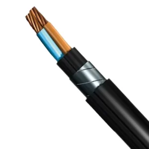 كابل بحرة خطين 35 ملم 0.6/1 ك.ف، CU/XLPE/STA/PVC، نحاس مجدول، طول البكرة 1000 متر